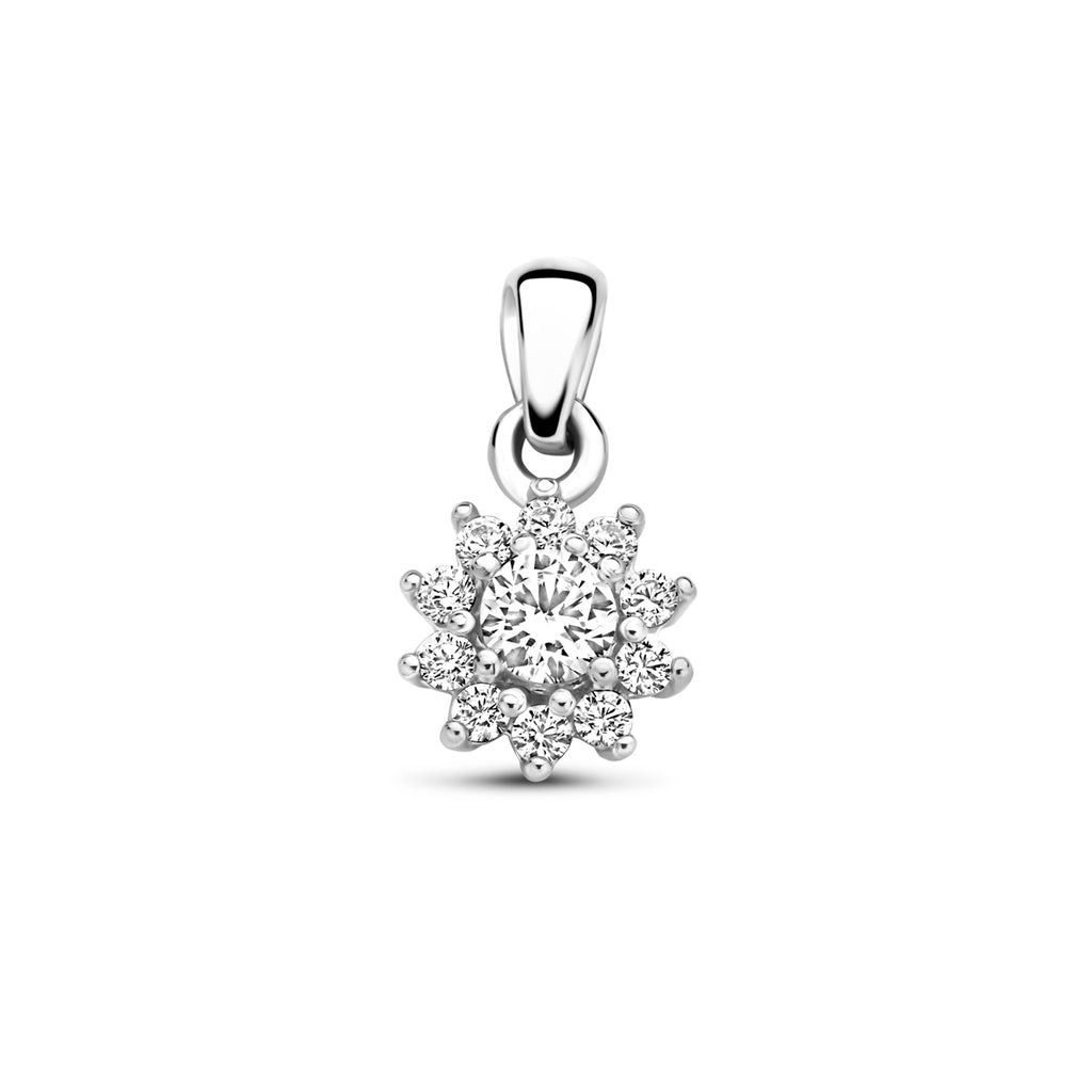 hanger zirkonia 15 mm zilver gerhodineerd