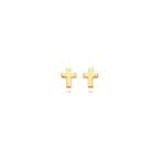 Kreuz-Ohrstecker aus 14-karätigem Gelbgold