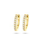 klapoorringen diamant 0.06ct (2x 0.03ct) h si 14K geelgoud