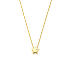 collier ster lab grown diamant 0.01ct f vs 40 - 42 - 44 cm 14K geelgoud