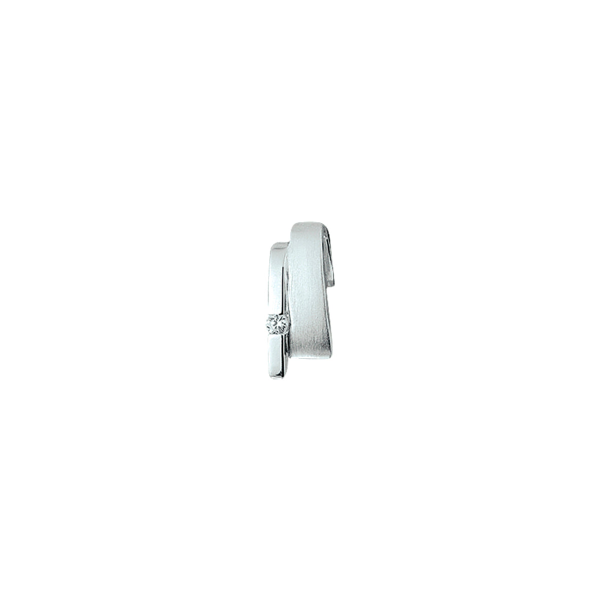 Anhänger Zirkonia Poly/Silber matt rhodiniert