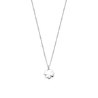 collier klavertje 36 + 4 cm zilver gerhodineerd