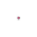 Flat Back Piercing rosa Strass 3 mm silber rhodiniert