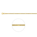 gourmette met tussenstuk 2,0 mm 14K geelgoud
