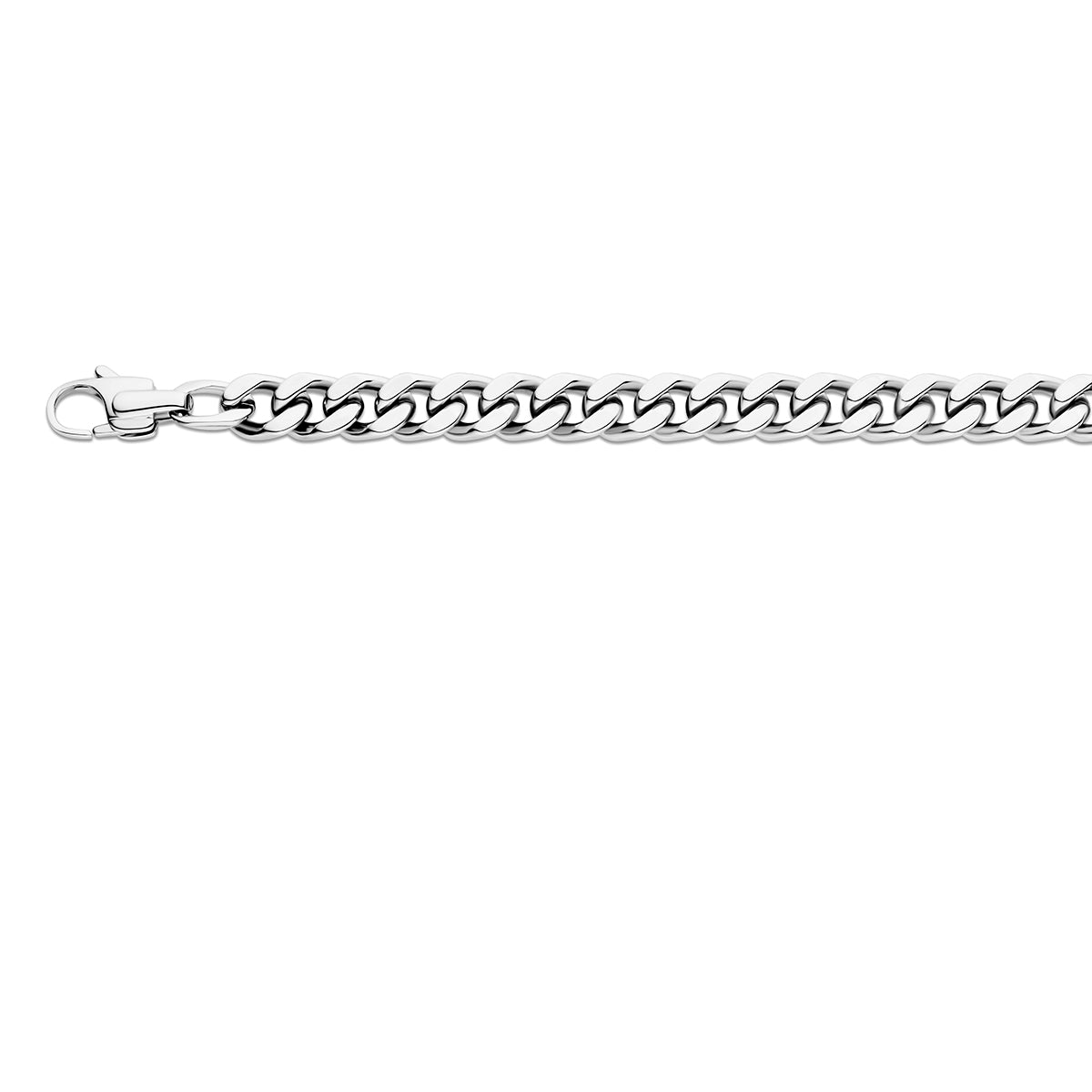 gourmette 4-zijdes geslepen 9,3 mm edelstaal