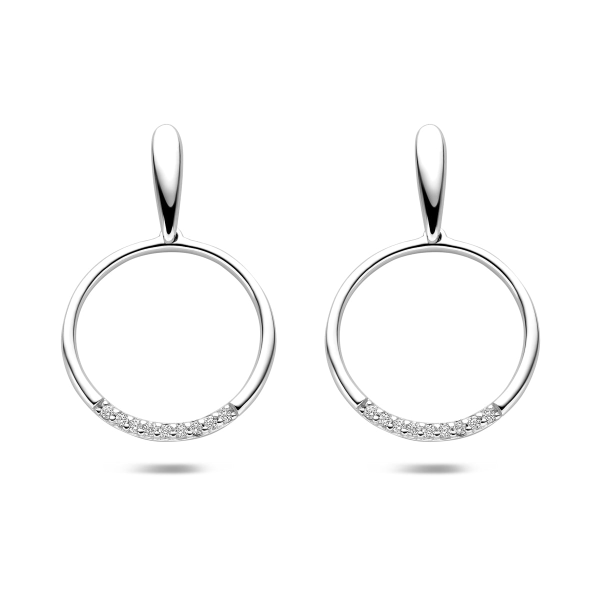 Ohrstecker Zirkonia 25 mm Silber rhodiniert