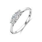 Ring Trilogie Zirkonia Silber rhodiniert