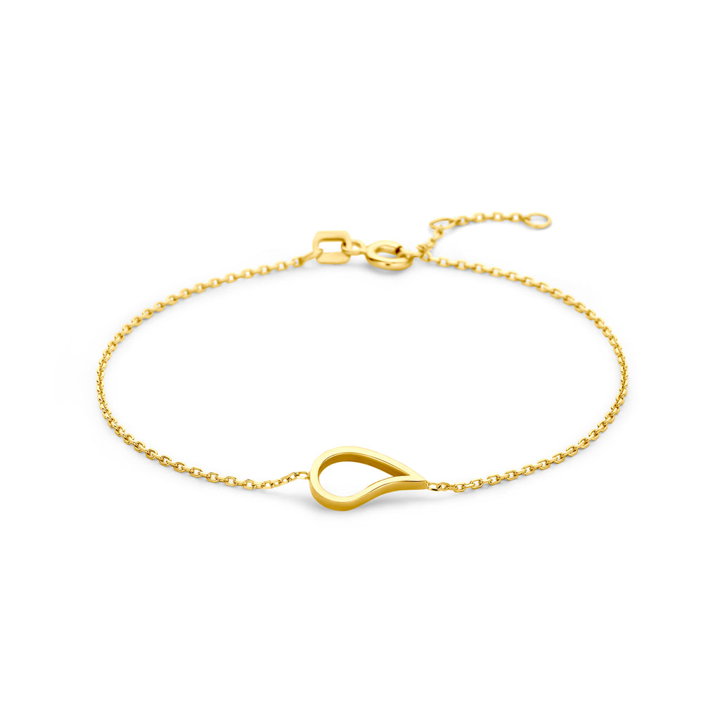 Armband Tropfen 16,5 - 17,5 - 18,5 cm 14K Gelbgold