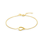 Armband Tropfen 16,5 - 17,5 - 18,5 cm 14K Gelbgold
