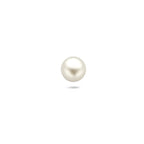 flat back piercing parel zilver gerhodineerd