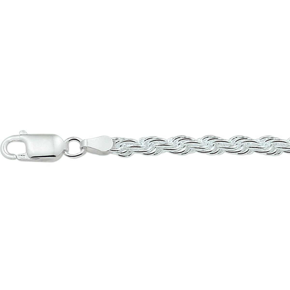 koord 4,0 mm zilver wit