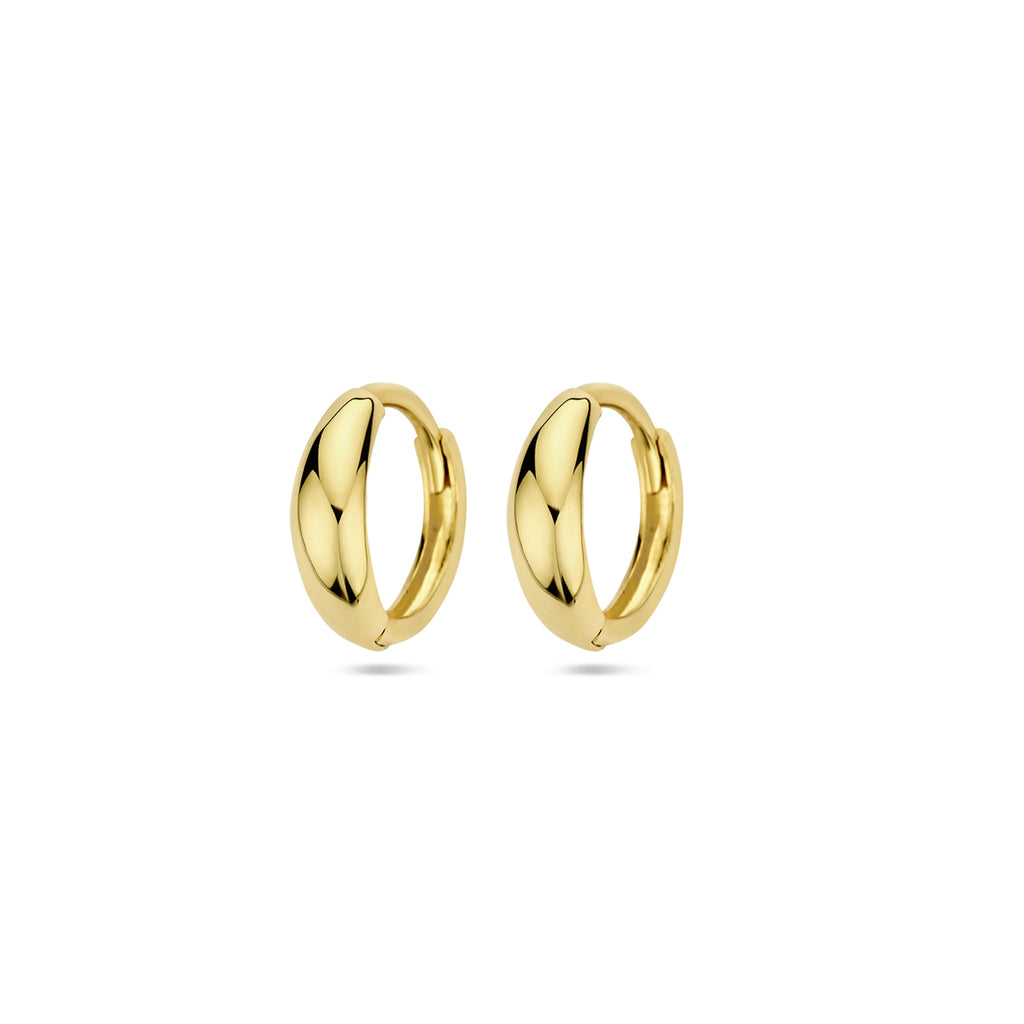 klapoorringen 12 mm 14K geelgoud