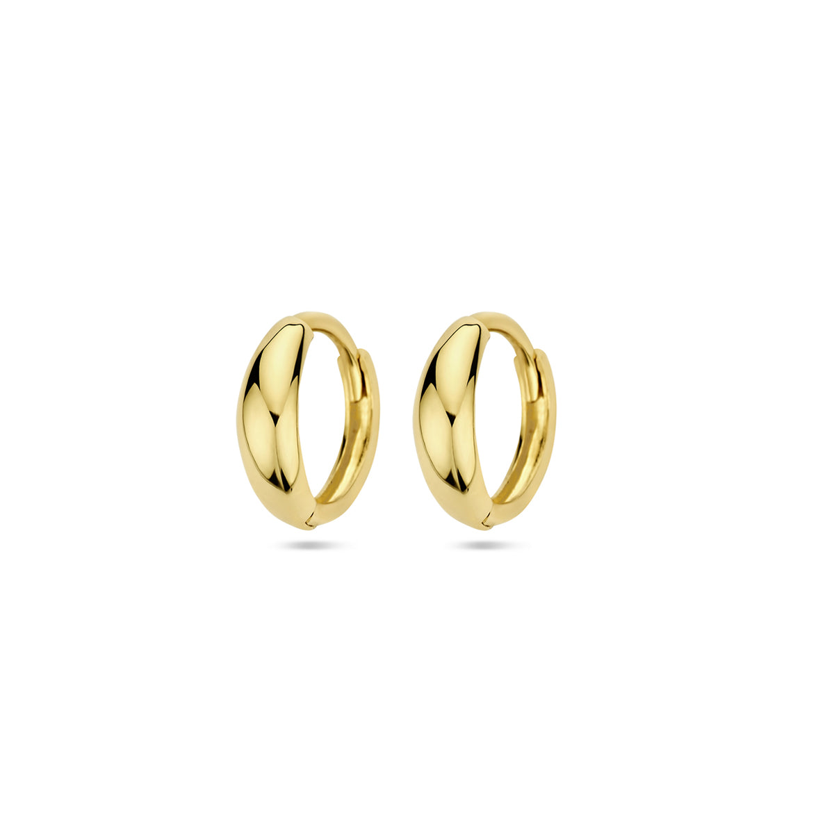klapoorringen 12 mm 14K geelgoud