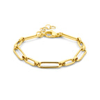 Armband 6,0 ​​mm 17 + 2 cm 3 Mikron Silber vergoldet (gelb)