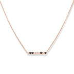 collier natuurlijke kleurstenen 41 - 43 - 45 cm 14K roségoud