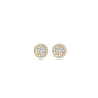 9 Karat Ohrstecker Zirkonia 7 mm 9K Gelb