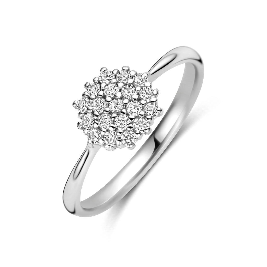 ring zirkonia zilver gerhodineerd