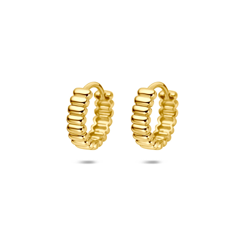 klapoorringen 13,5 mm 14K geelgoud