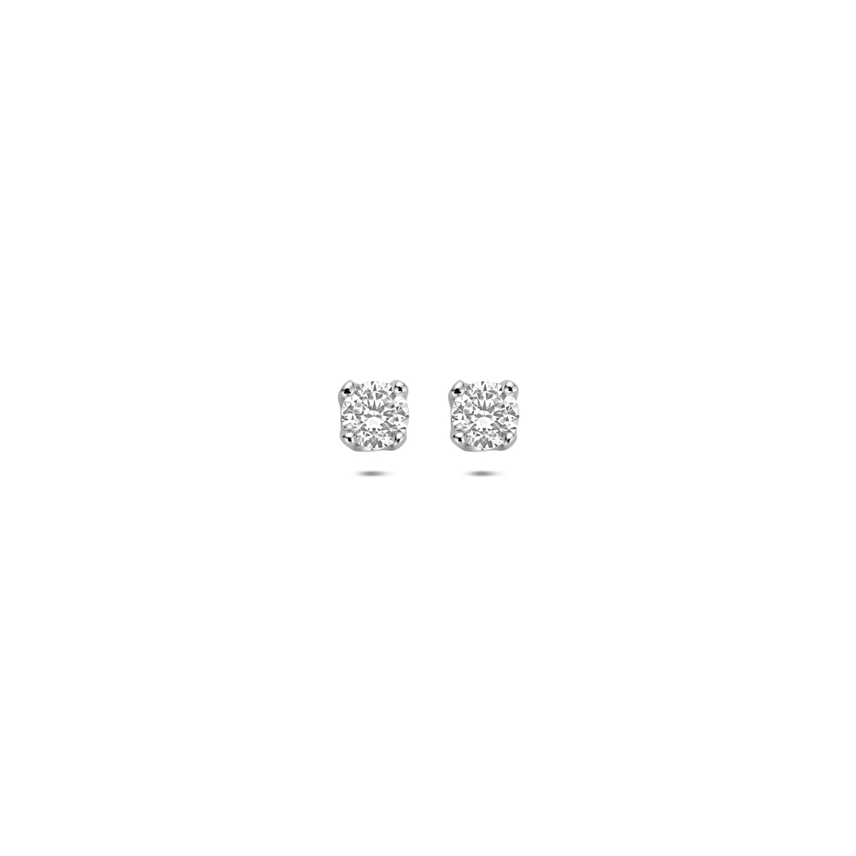 Ohrstecker Zirkonia 3,5 mm Silber rhodiniert