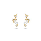Ohrstecker Zirkonia 7,5 mm 14K Gelbgold