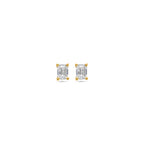 oorknoppen lab grown diamant 0.50ct (2x 0.25ct) h si 4,5 mm 14K geelgoud