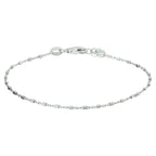 Armbandblöcke 1,1 mm 17 + 2 cm Silber rhodiniert
