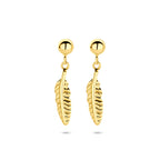 Ohrhänger Feder 17 mm 14K Gelbgold