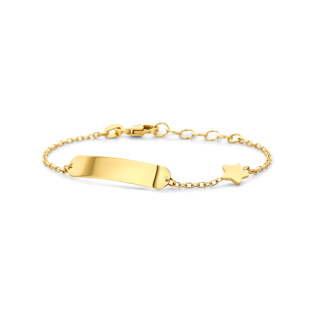 graveerarmband ster 11 + 2 cm 14K geelgoud