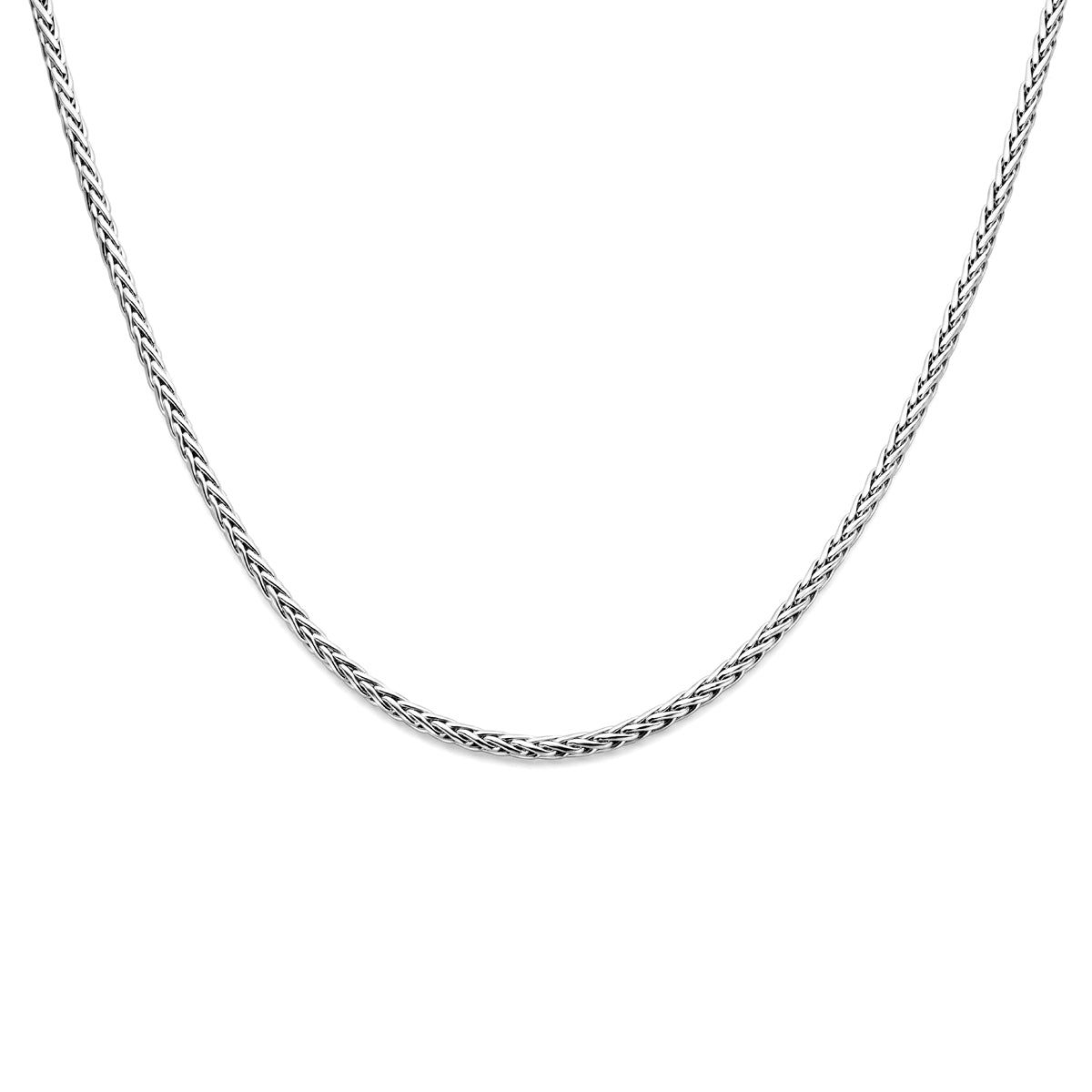 Halskette Fuchsschwanz 4,0 mm 43 cm Silber rhodiniert