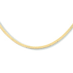 Halskette Schlange flach 2,0 mm 40 + 4 cm 3 Micron Silber vergoldet (gelb)