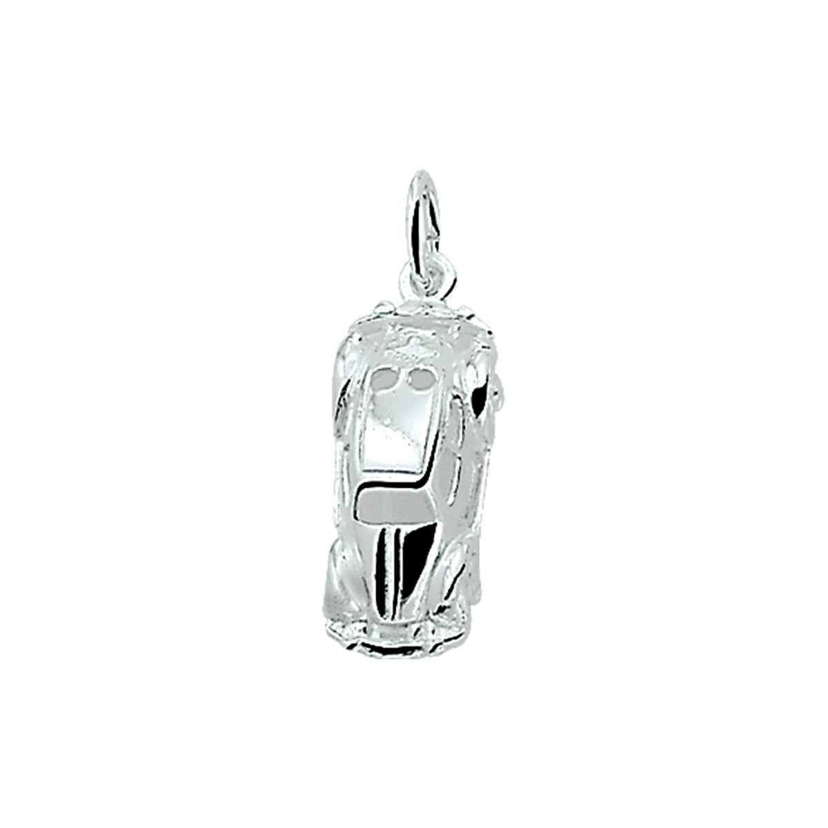 Anhänger VW Käfer 21 mm Silber Weiß