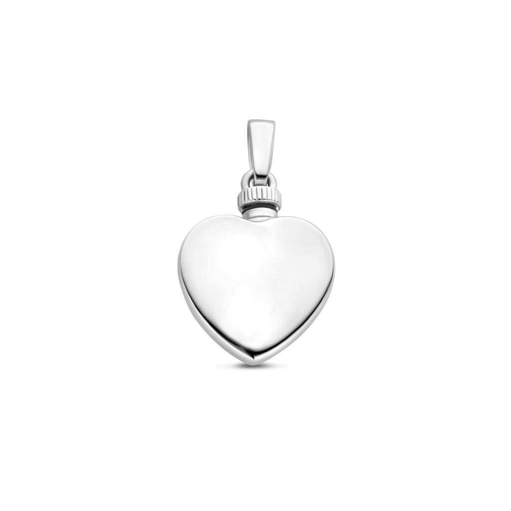 urnhanger hartje 17 mm zilver gerhodineerd