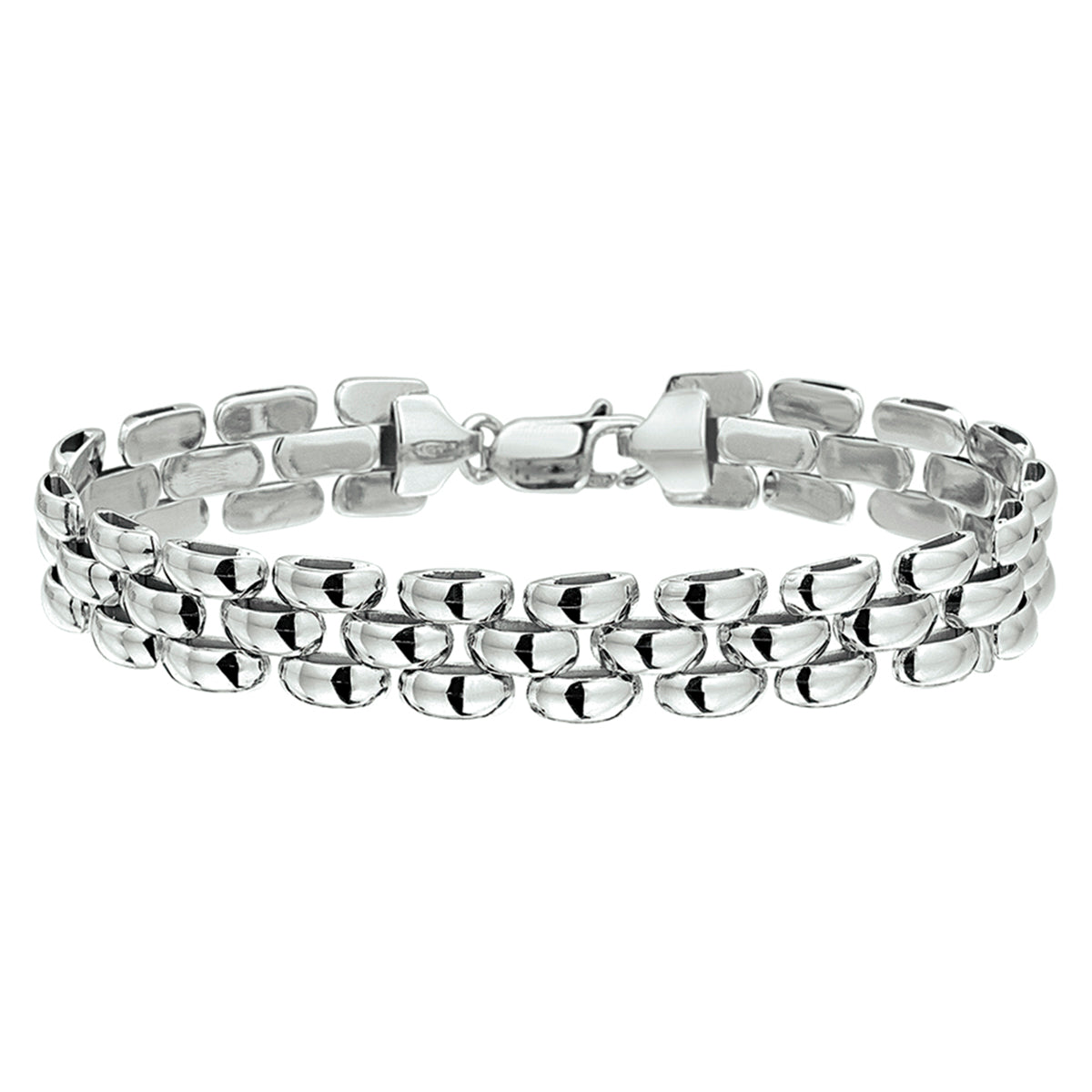 Armband Panther 10 mm 19 cm Silber rhodiniert