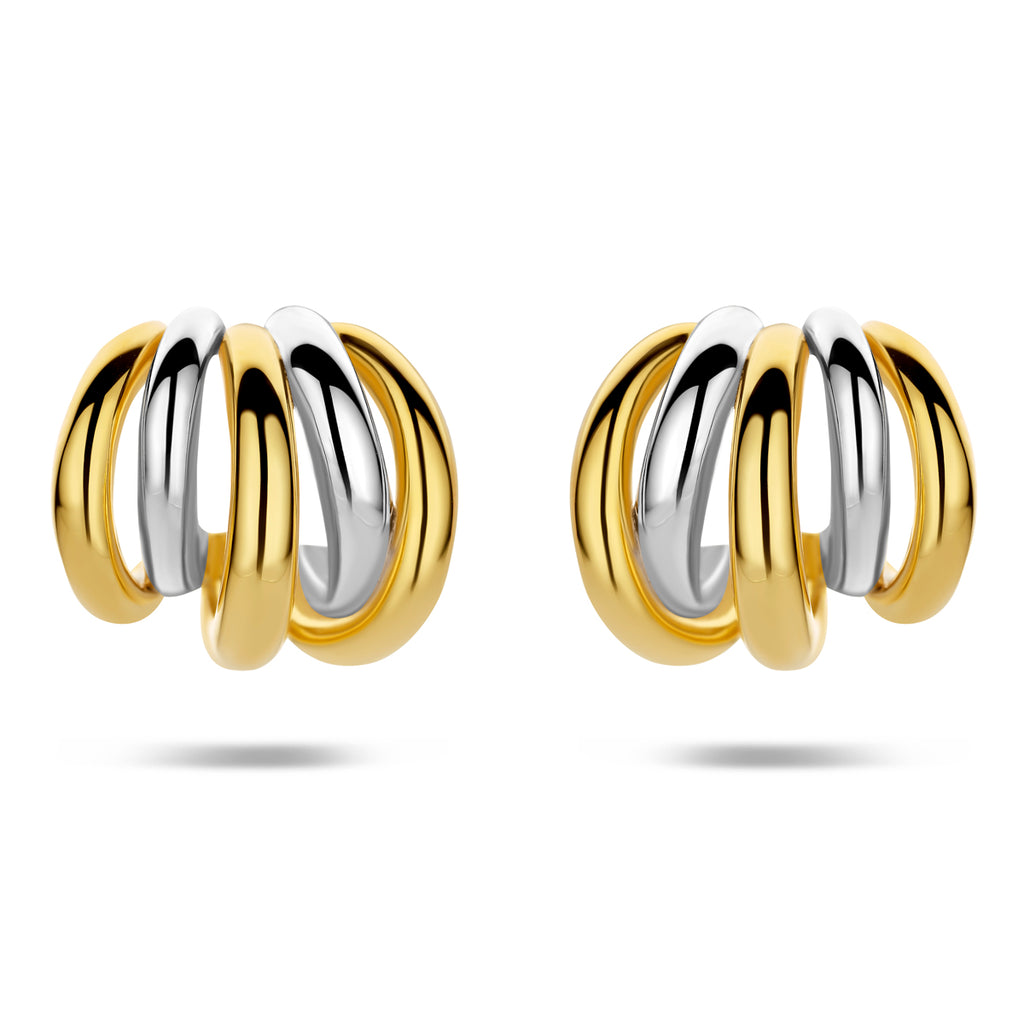 stekeroorringen 16,5 mm 1 micron zilver verguld (geel/rhodium)