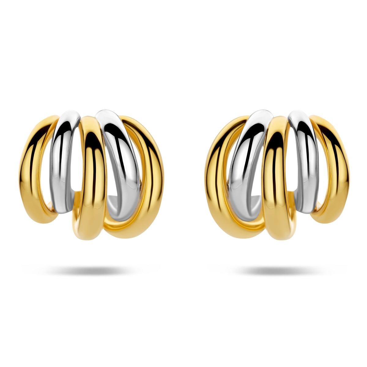 stekeroorringen 16,5 mm 1 micron zilver verguld (geel/rhodium)