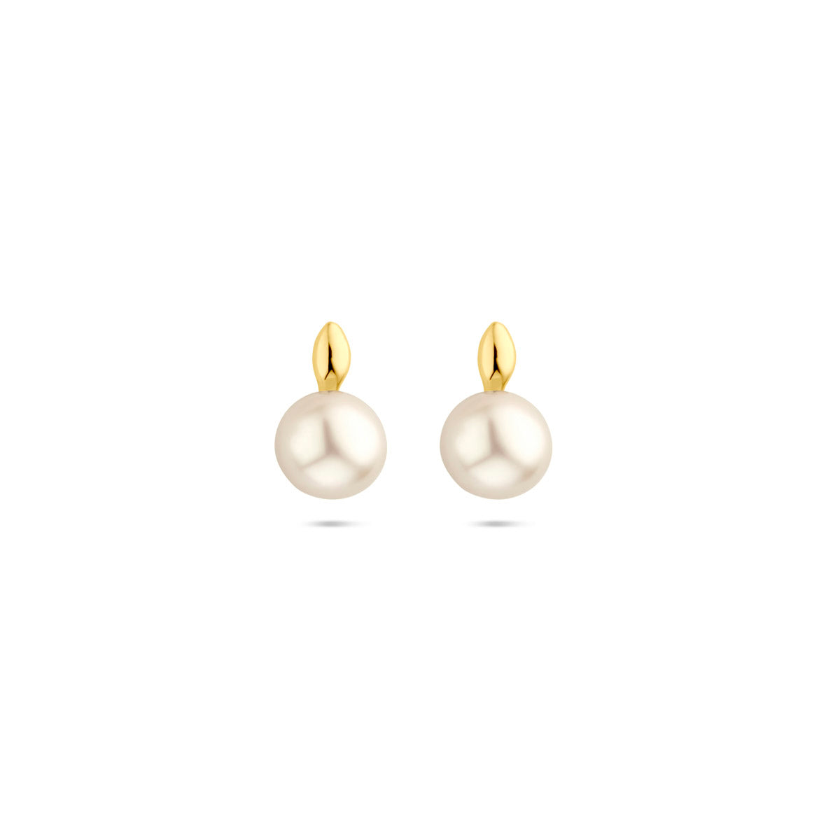 Ohrstecker Perle 10 mm 14K Gelbgold