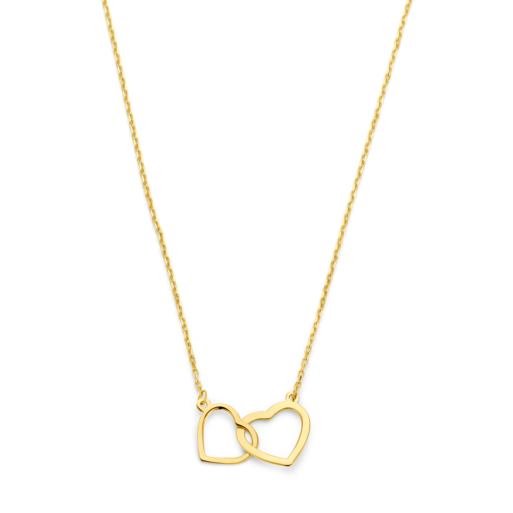 collier hartjes 41 - 43 - 45 cm 14K geelgoud