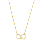 collier hartjes 41 - 43 - 45 cm 14K geelgoud