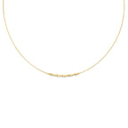 collier gediamanteerd 40 + 4 cm 14K geelgoud