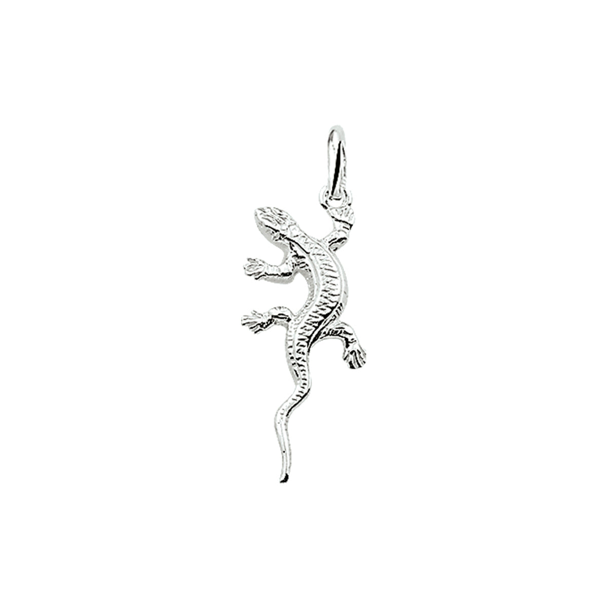 Anhänger Salamander 12 mm Silber weiß