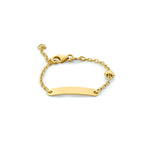 9k graveerarmband hartje plaat 4,0 mm 9K geel