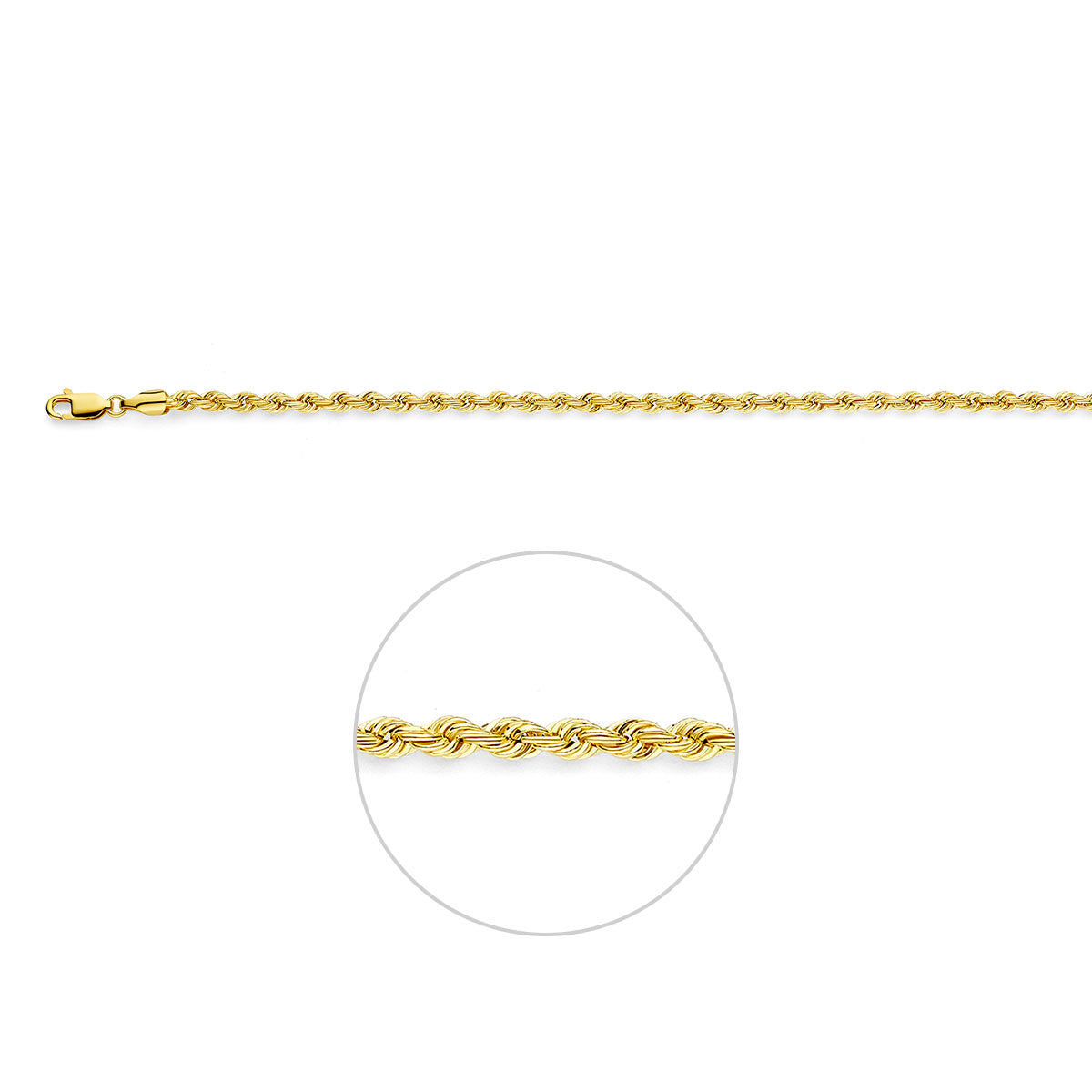 koord 3,3 mm 14K geelgoud