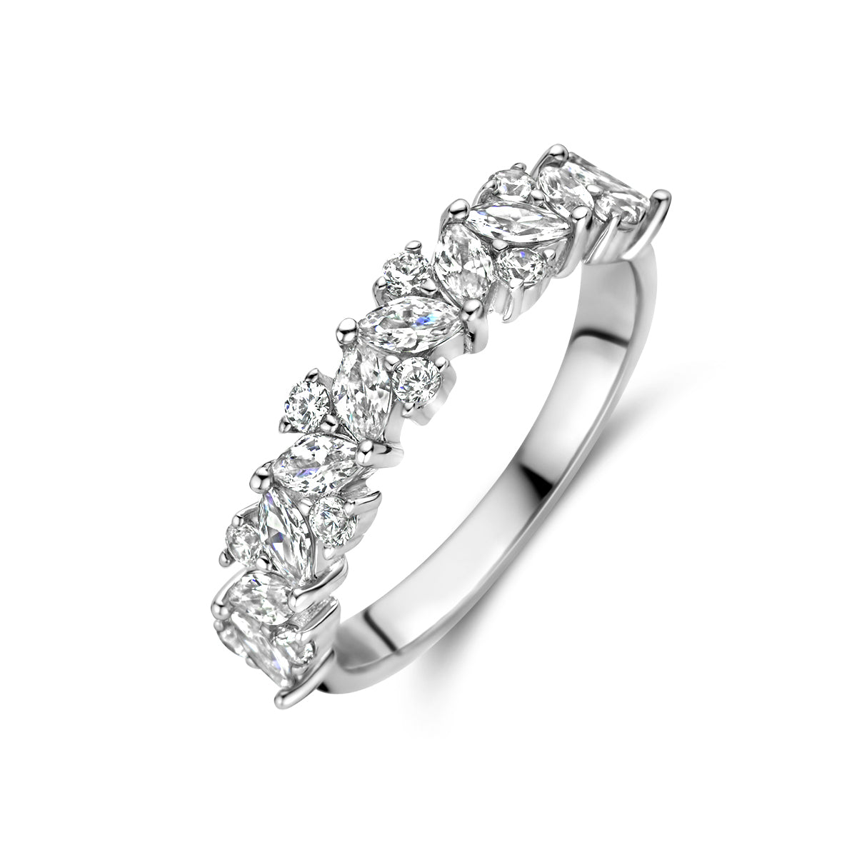 Ring Zirkonia Silber rhodiniert