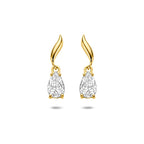 9k oorhangers zirkonia 15 mm 9K geel