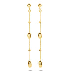 oorhangers 50 mm 14K geelgoud - rondje,bolletje,ringetje,draad