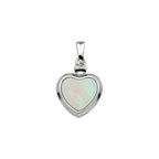 urnhanger hart parelmoer 17 mm zilver gerhodineerd