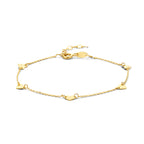 Armband Herzen 16,5 + 2 cm 14K Gelbgold