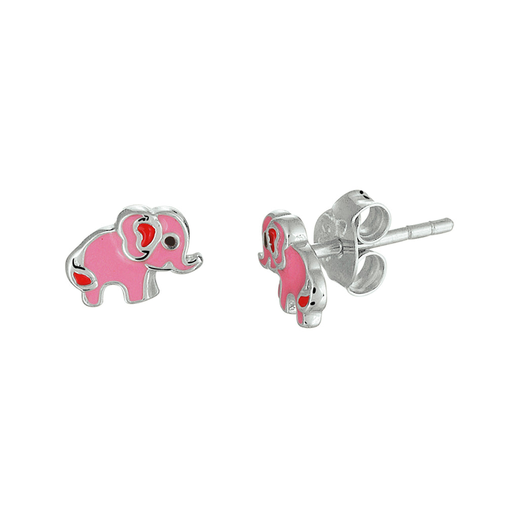 Ohrstecker Elefant Silber rhodiniert