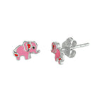 Ohrstecker Elefant Silber rhodiniert