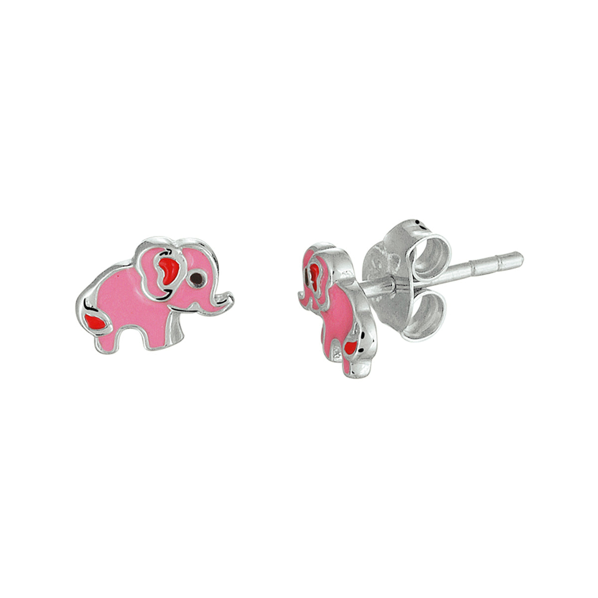 Ohrstecker Elefant Silber rhodiniert